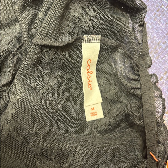 Colsie Black Sheer Lace Skirt - Picture 4 of 4